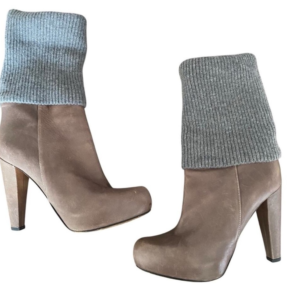 Loeffler Randall Wendy Leather Sock Boots – Size 8.5